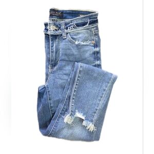 Judy Blue Light Blue Distressed Skinny Jeans